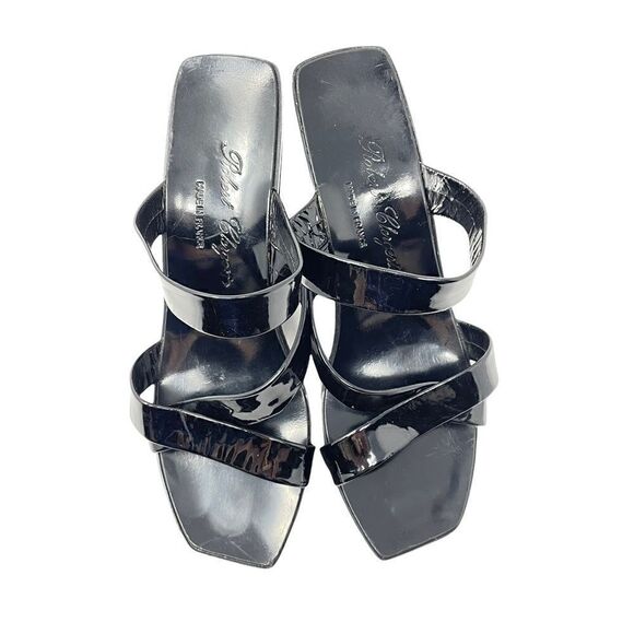 Robert Clergerie Paoli Patent Leather Slip on Cutout Wedge w Rubber Outsoles - Picture 2 of 7